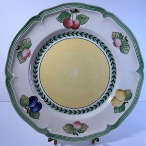 Set of 4 Villeroy & Boch French Garden Fleurence Scalloped Edge 10.5” Plates